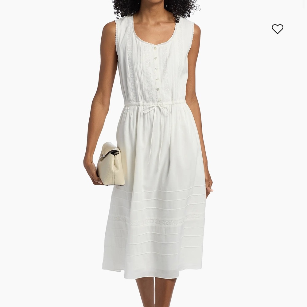 Reformation Lonnie White Midi Dress